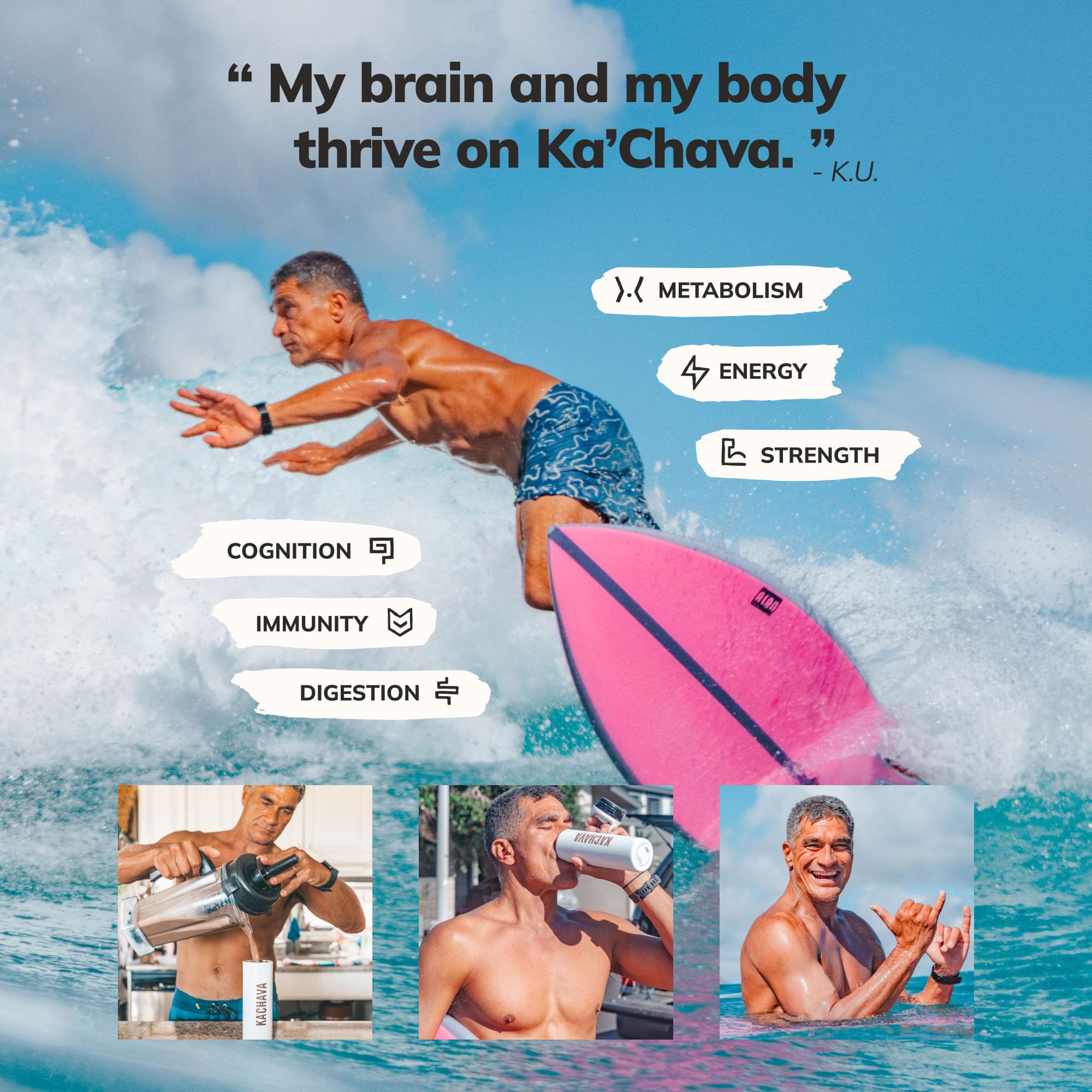Ka’Chava Whole Body Protein Shake Vanilla Bundle, 2 lb + 5 Sachets