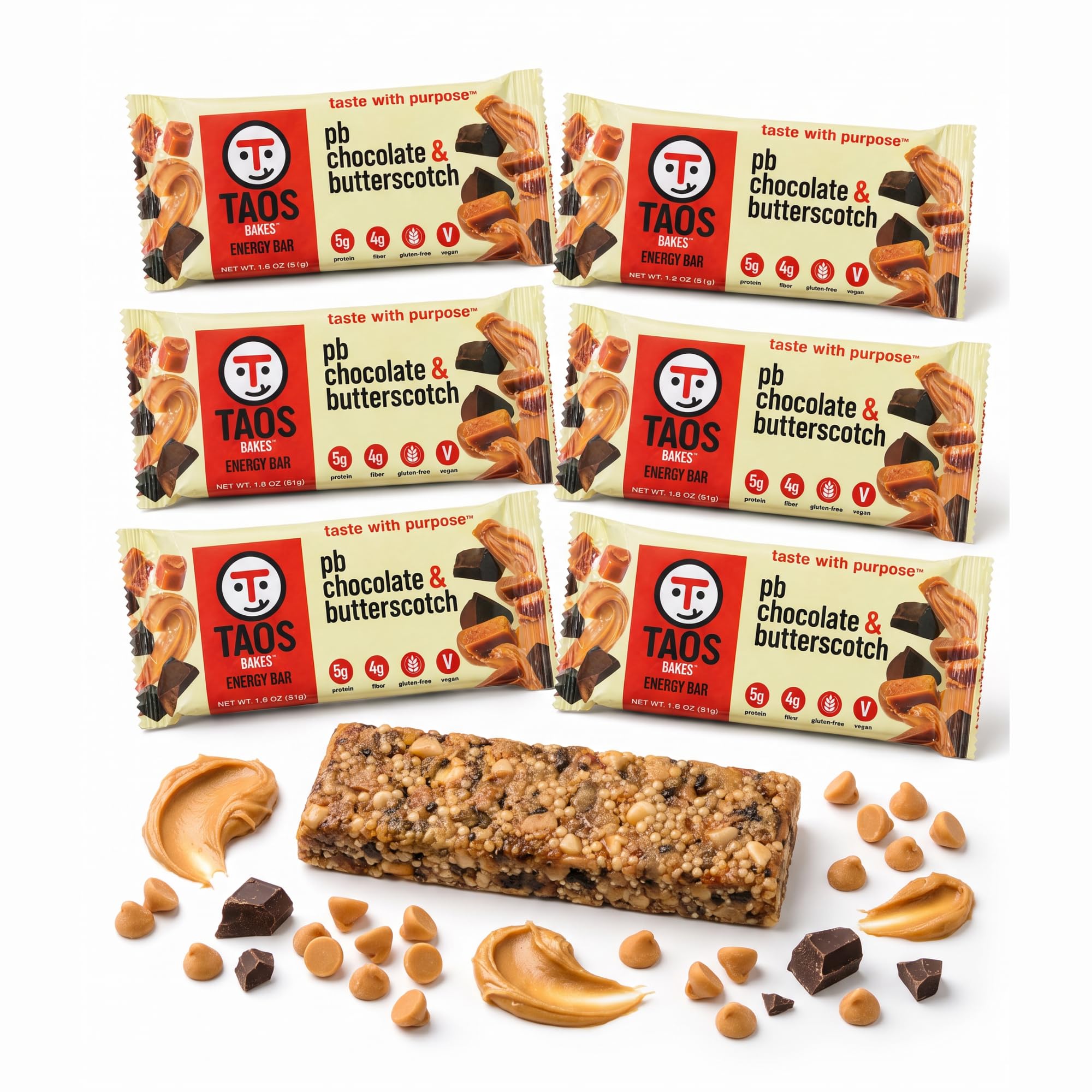Protein & Fiber Granola Snack Bars Gluten Free Non GMO Trail Mix Bars