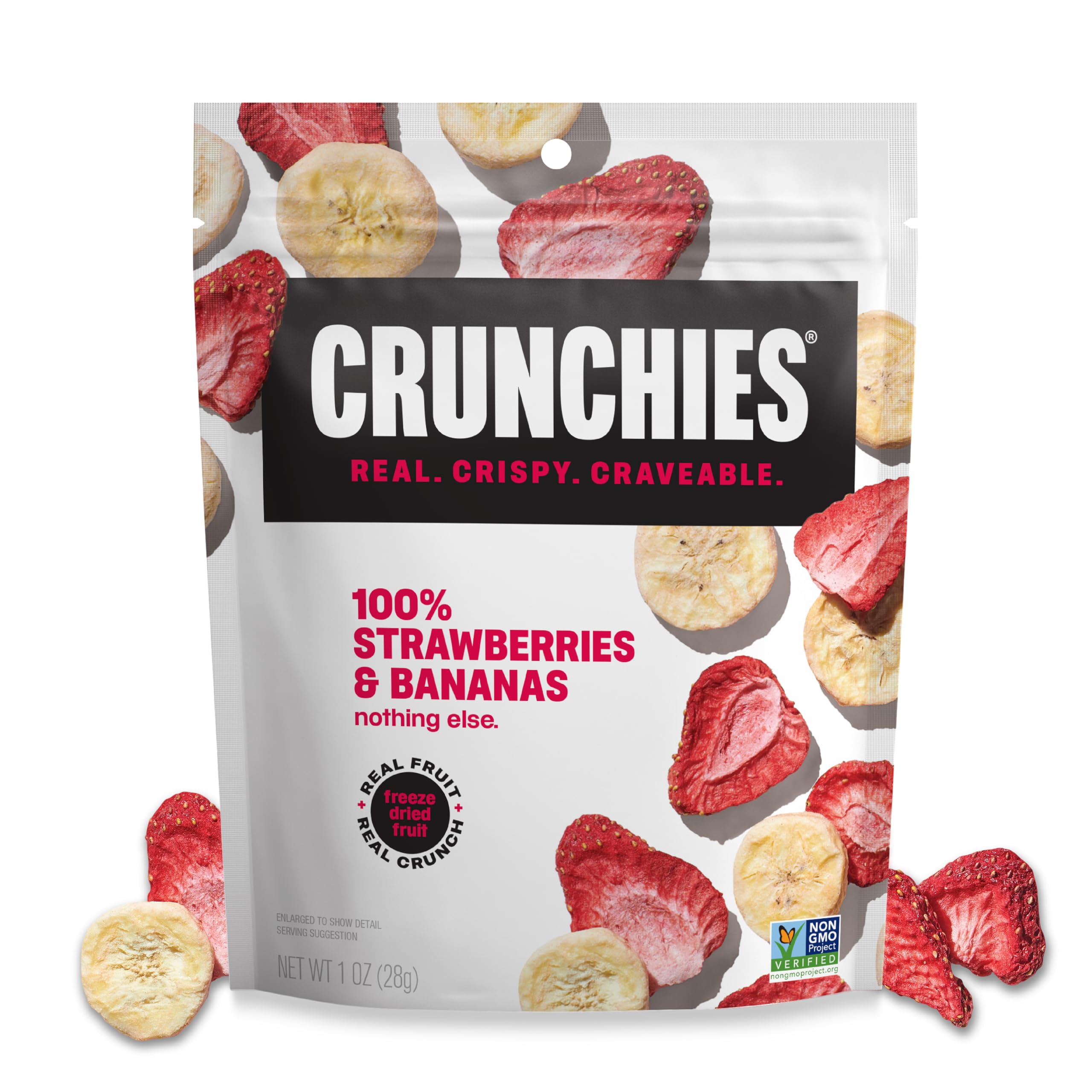 Freeze Dried Fruit Snack Packs All Natural Non GMO Pack of 6