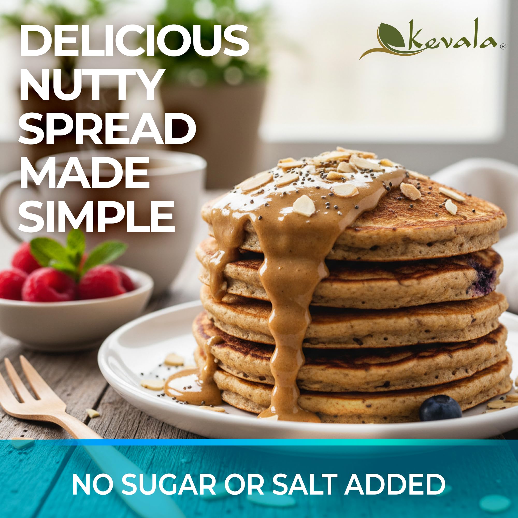 Kevala Almond Butter Creamy - 7 lb Bucket, Gluten Free, No Preservatives