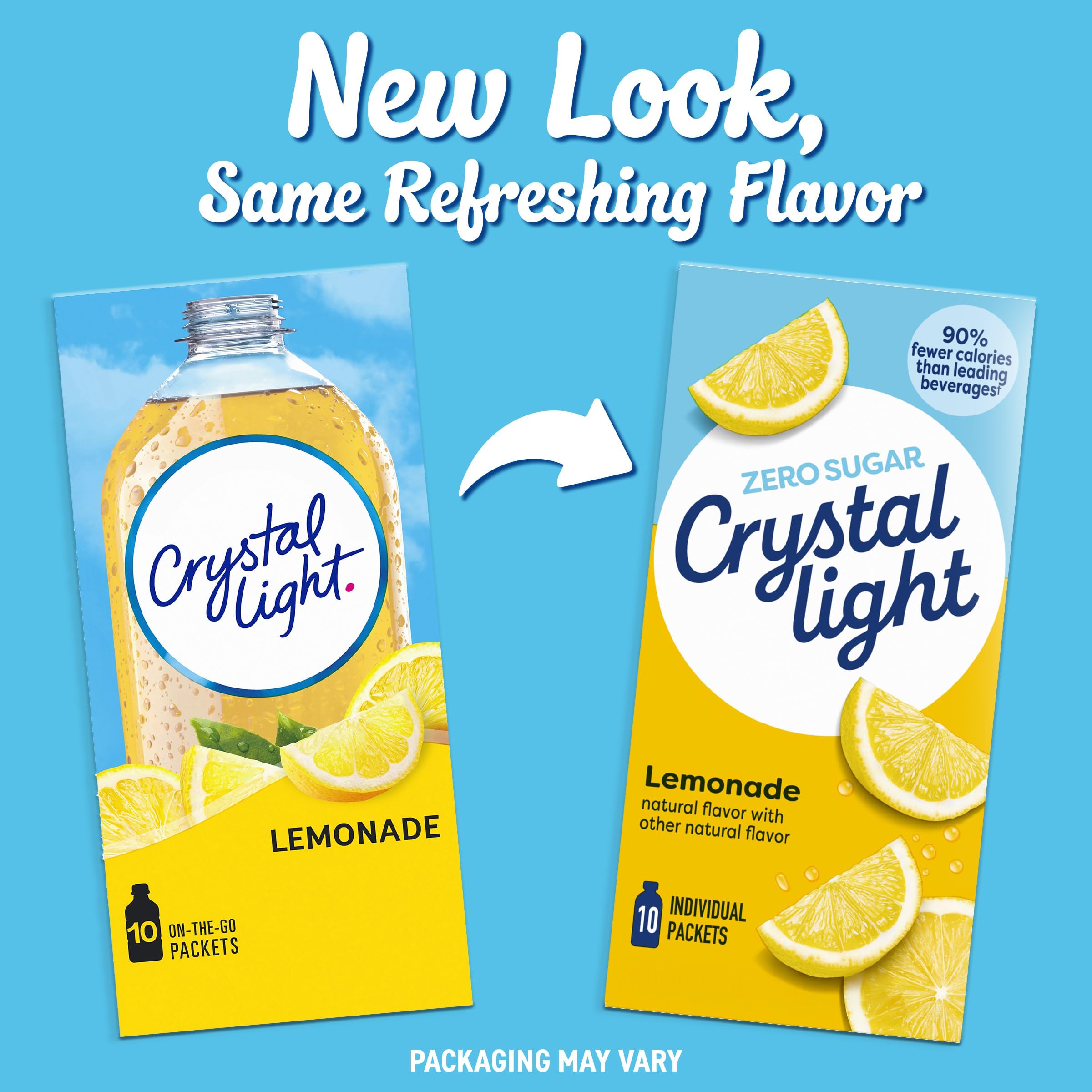 Crystal Light On-the-Go Sugar-Free Drink Mix Flavor Size Variation