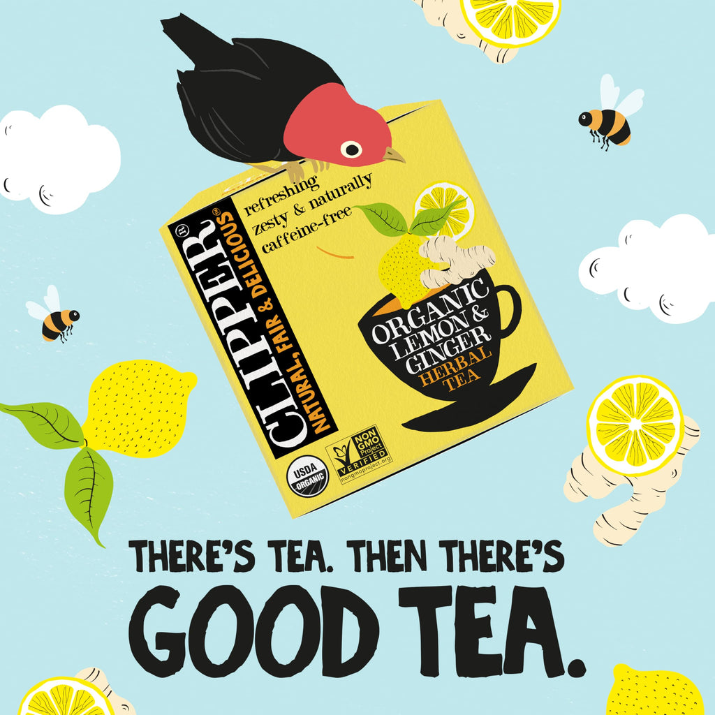 Clipper Organic Lemon & Ginger Herbal Tea, 50 Tea Bags