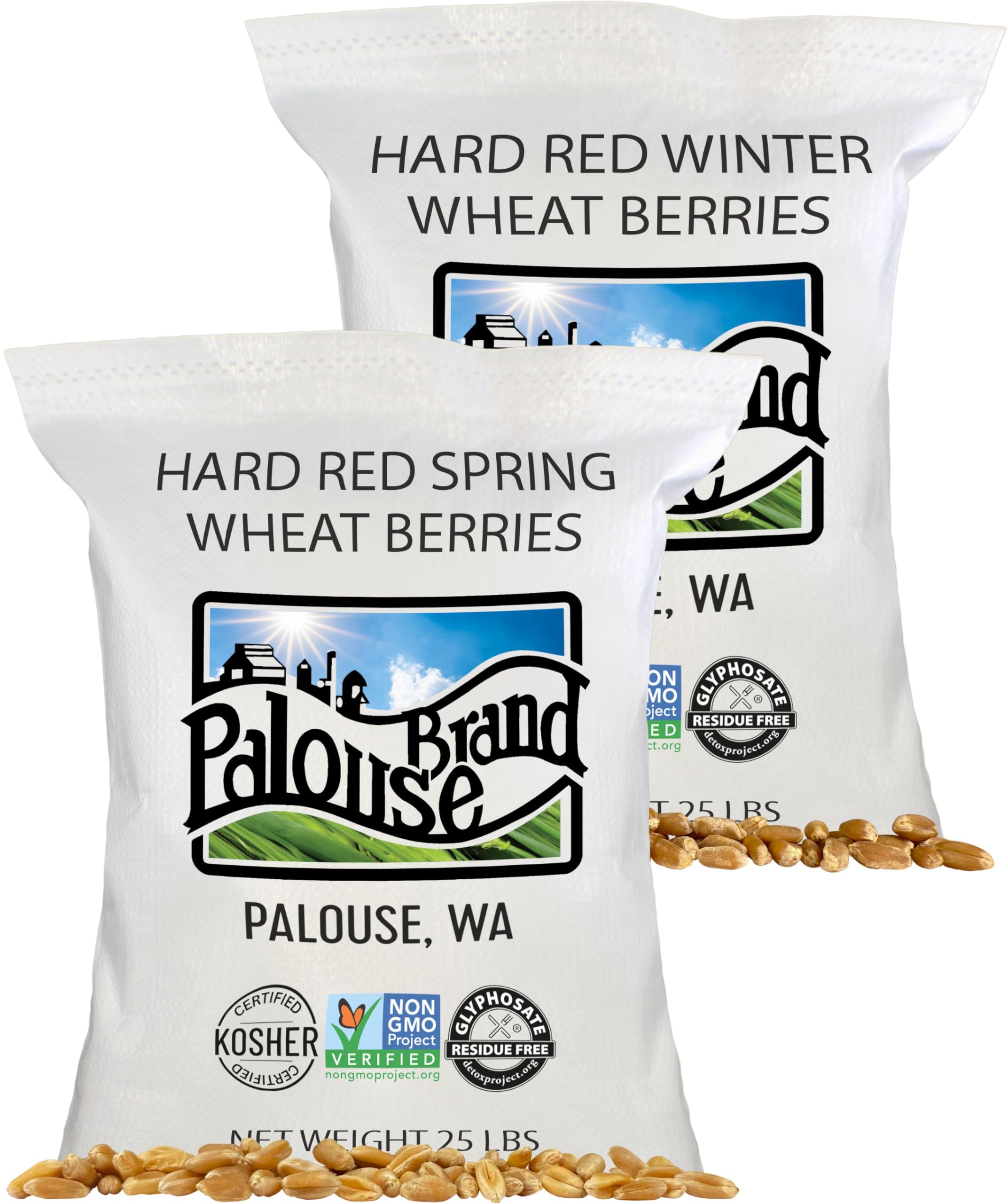 Hard Spring Wheat Berries Glyphosate Residue Free Non GMO 36 lbs