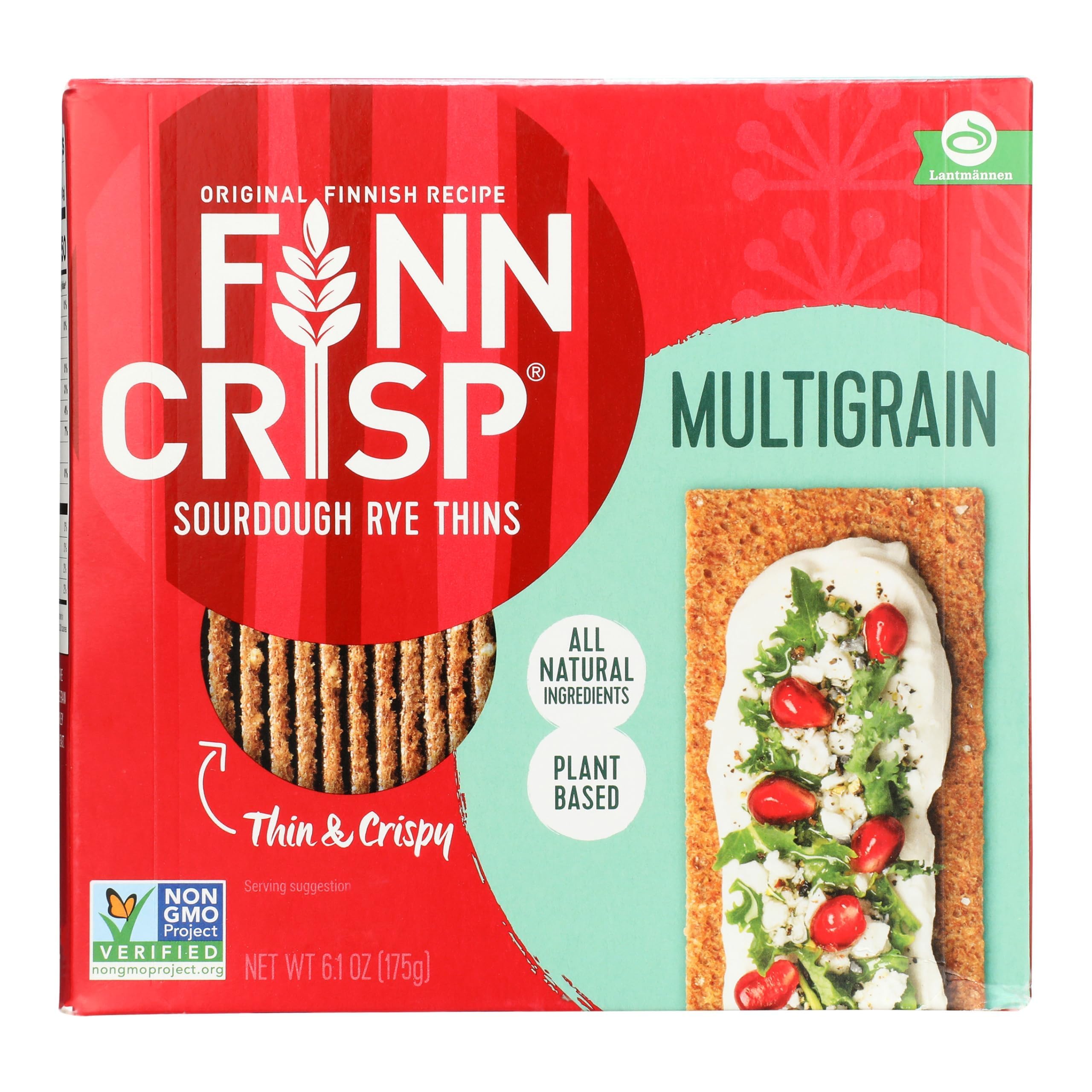 Finn Crisp Sourdough Rye Thins, Original Crispbread, 7 Ounce Boxes