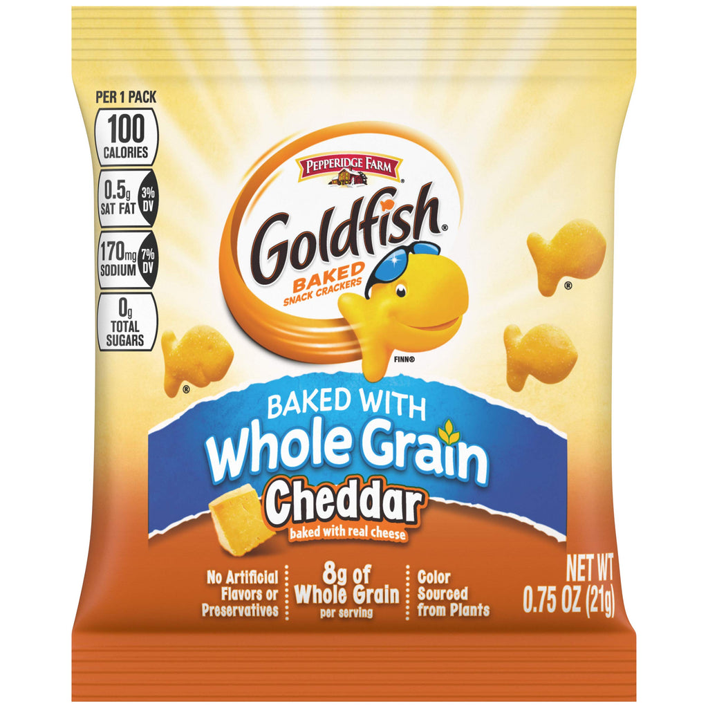 Whole Grain Cheddar Snack Crackers 0.75 oz Pack of 300