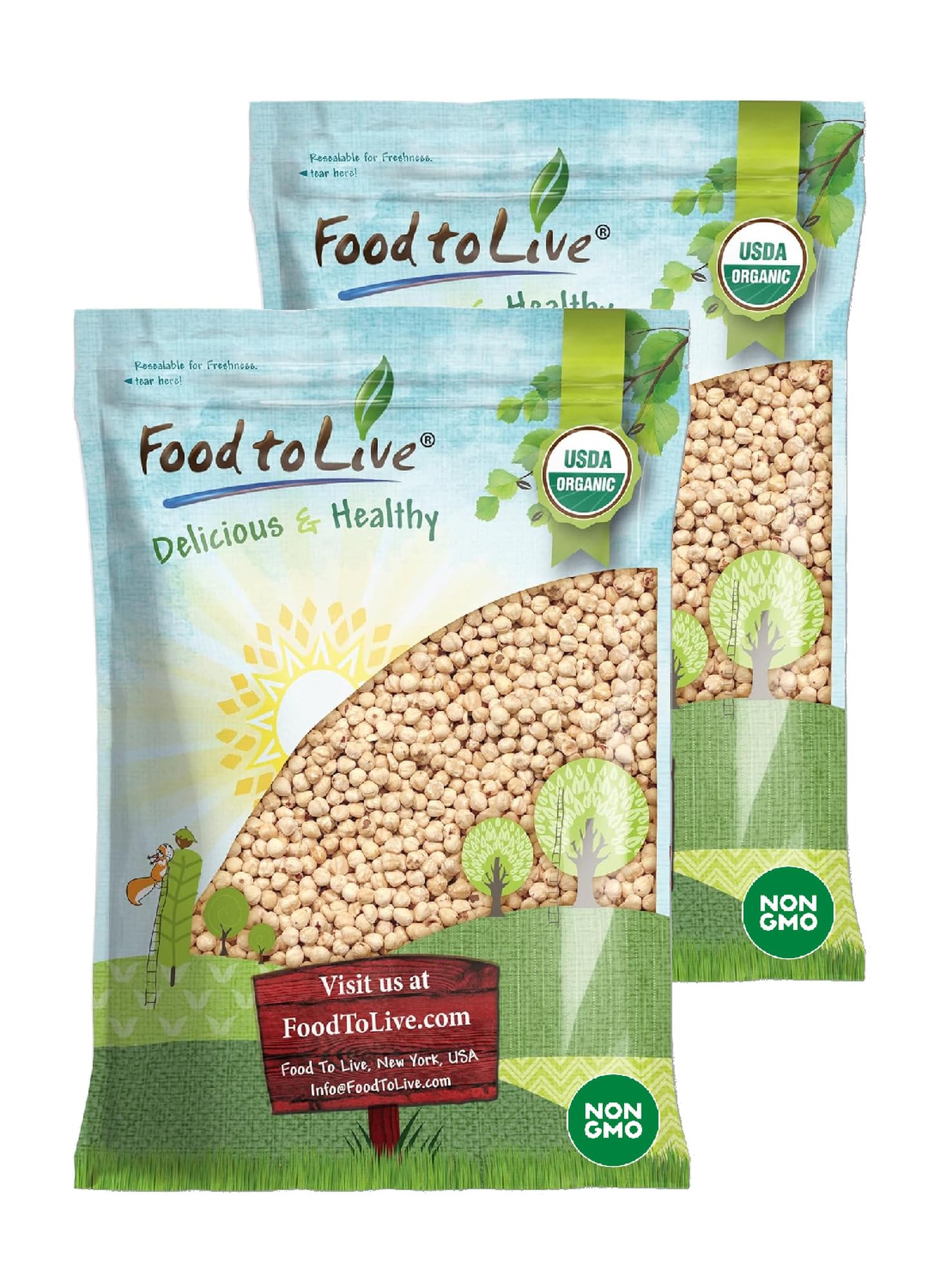 Organic Blanched Hazelnuts Raw Whole Unsalted Bulk