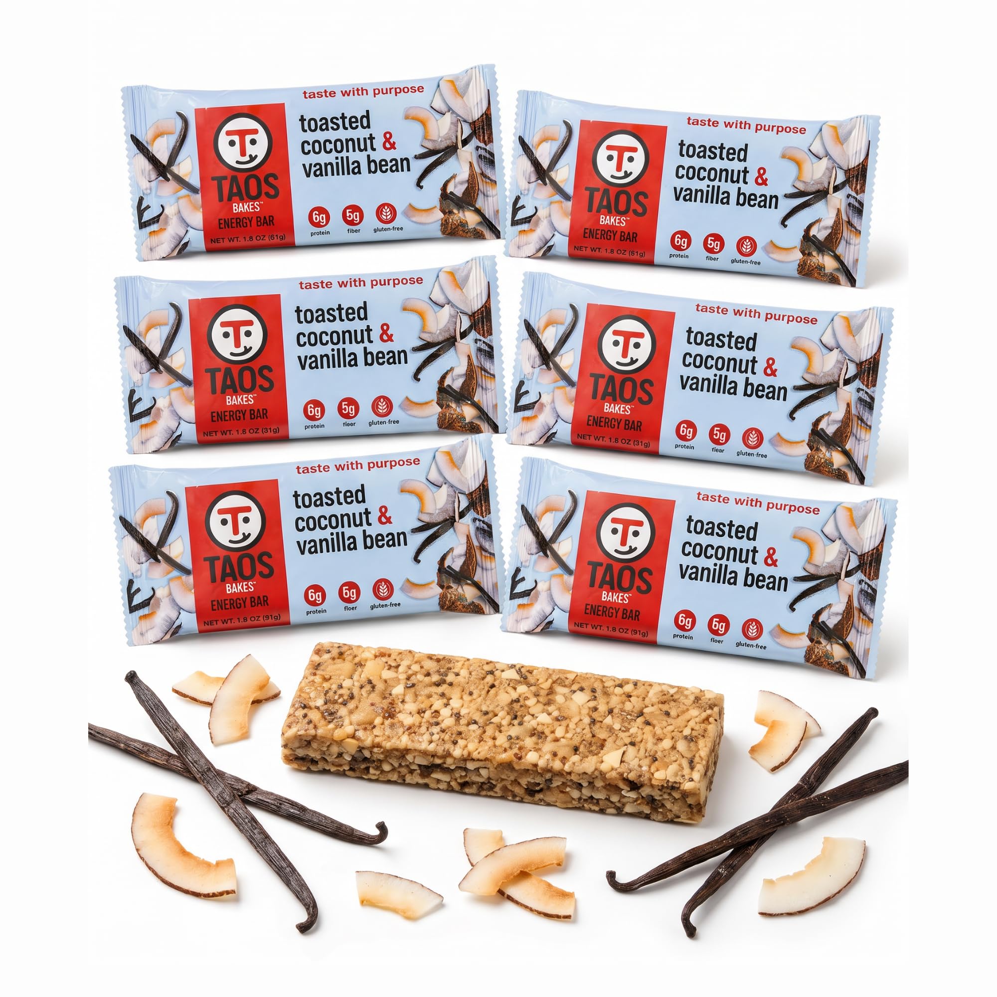 Protein & Fiber Granola Snack Bars Gluten Free Non GMO Trail Mix Bars