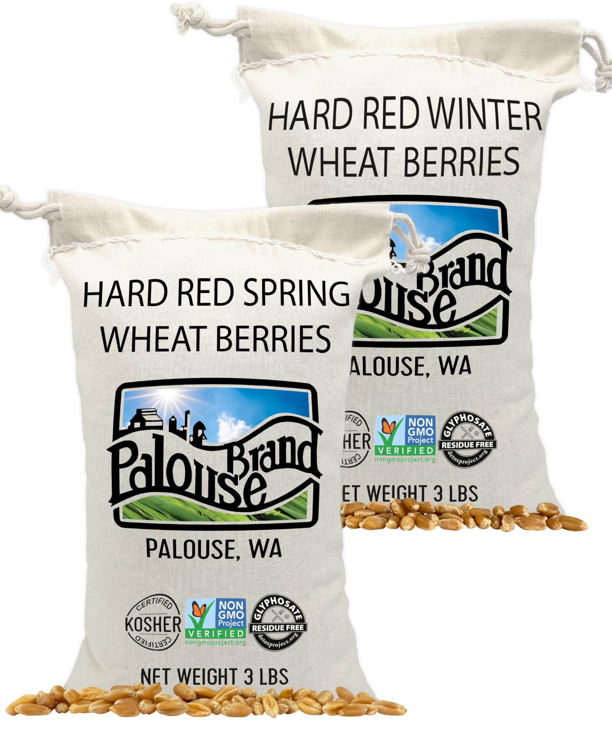 Hard Spring Wheat Berries Glyphosate Residue Free Non GMO 36 lbs