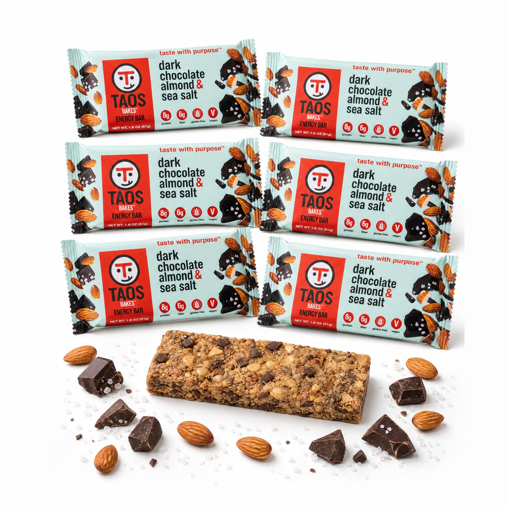 Protein & Fiber Granola Snack Bars Gluten Free Non GMO Trail Mix Bars