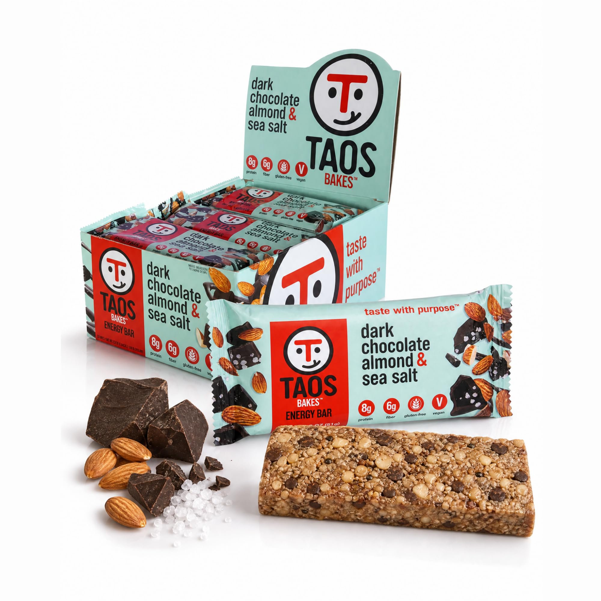 Protein & Fiber Granola Snack Bars Gluten Free Non GMO Trail Mix Bars