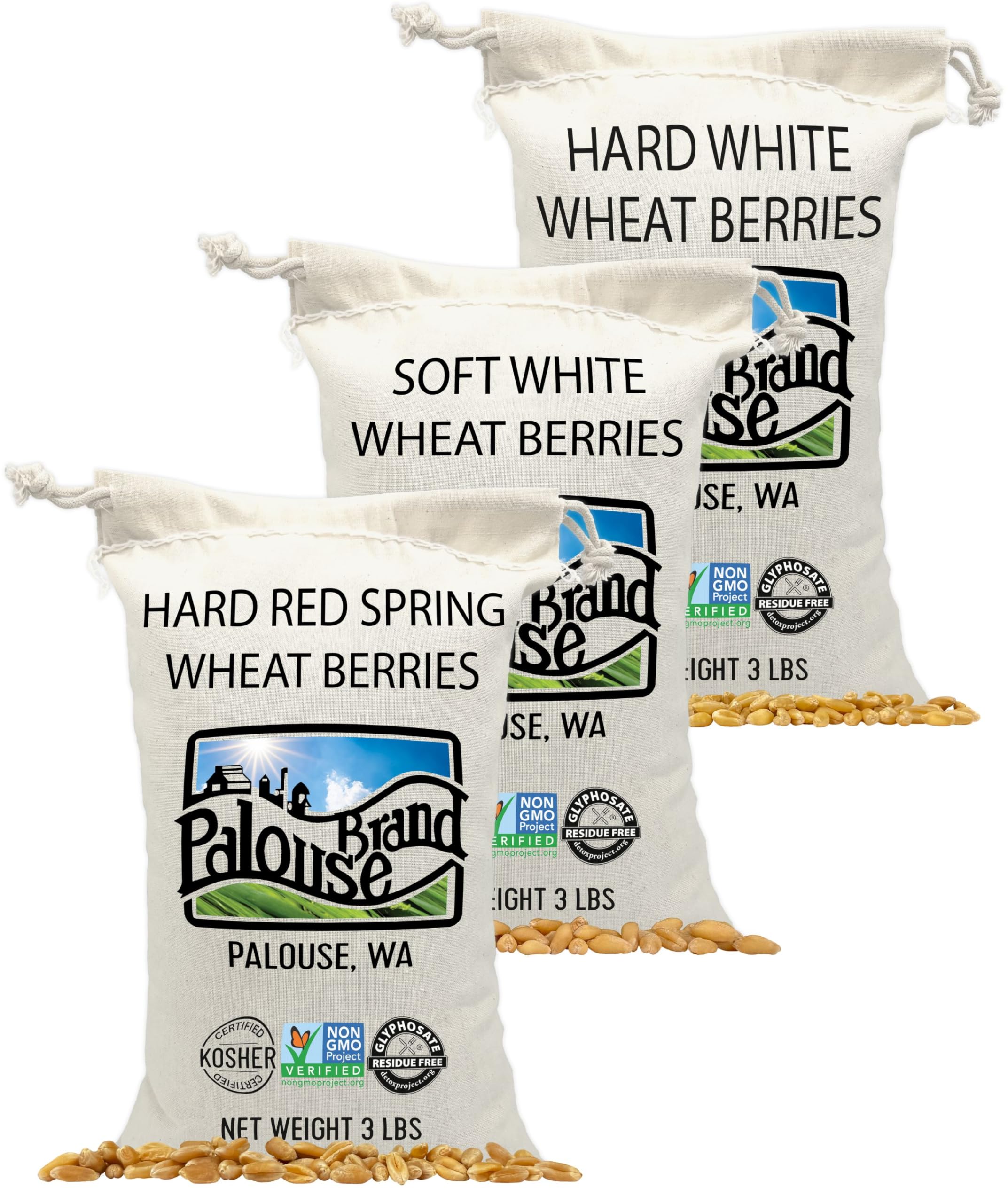 Hard Spring Wheat Berries Glyphosate Residue Free Non GMO 36 lbs