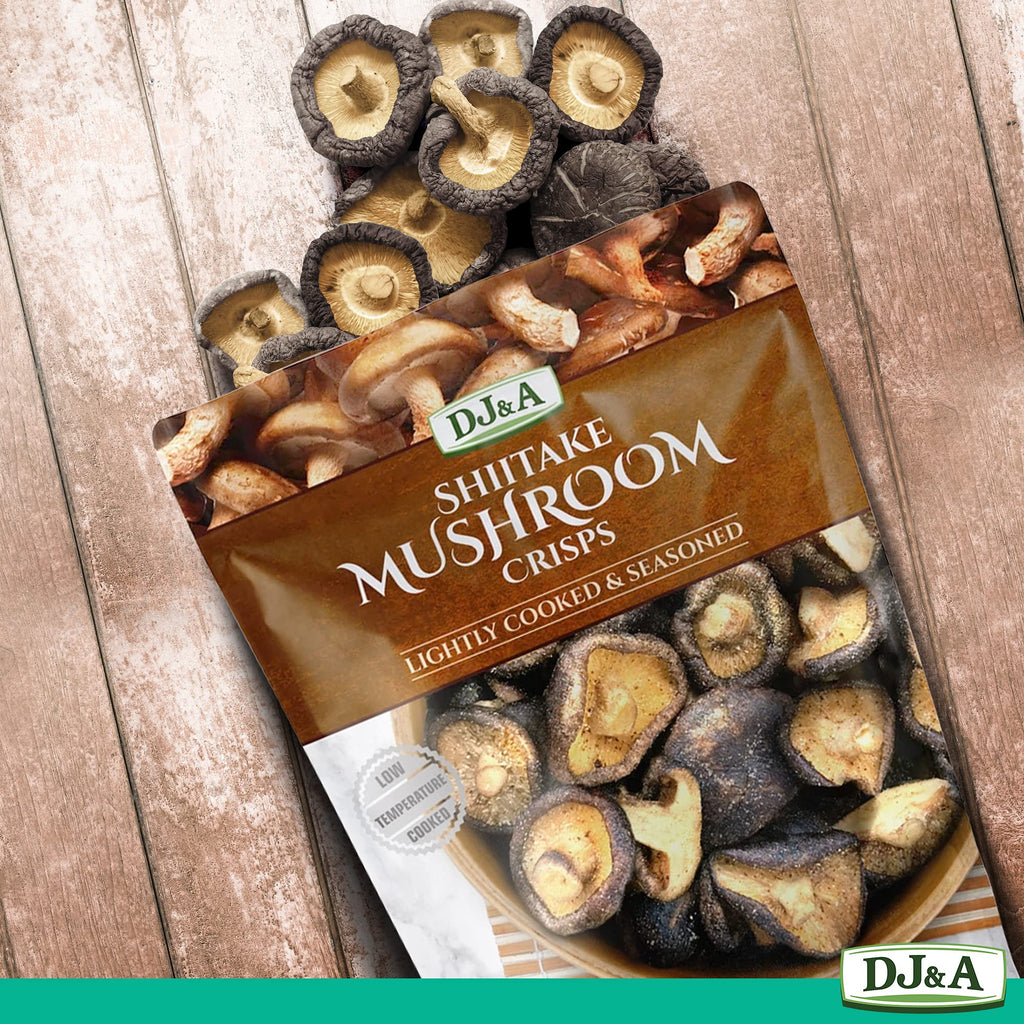 Shiitake Mushroom Vegetable Crisps Vegan Non GMO 65g Pack of 9