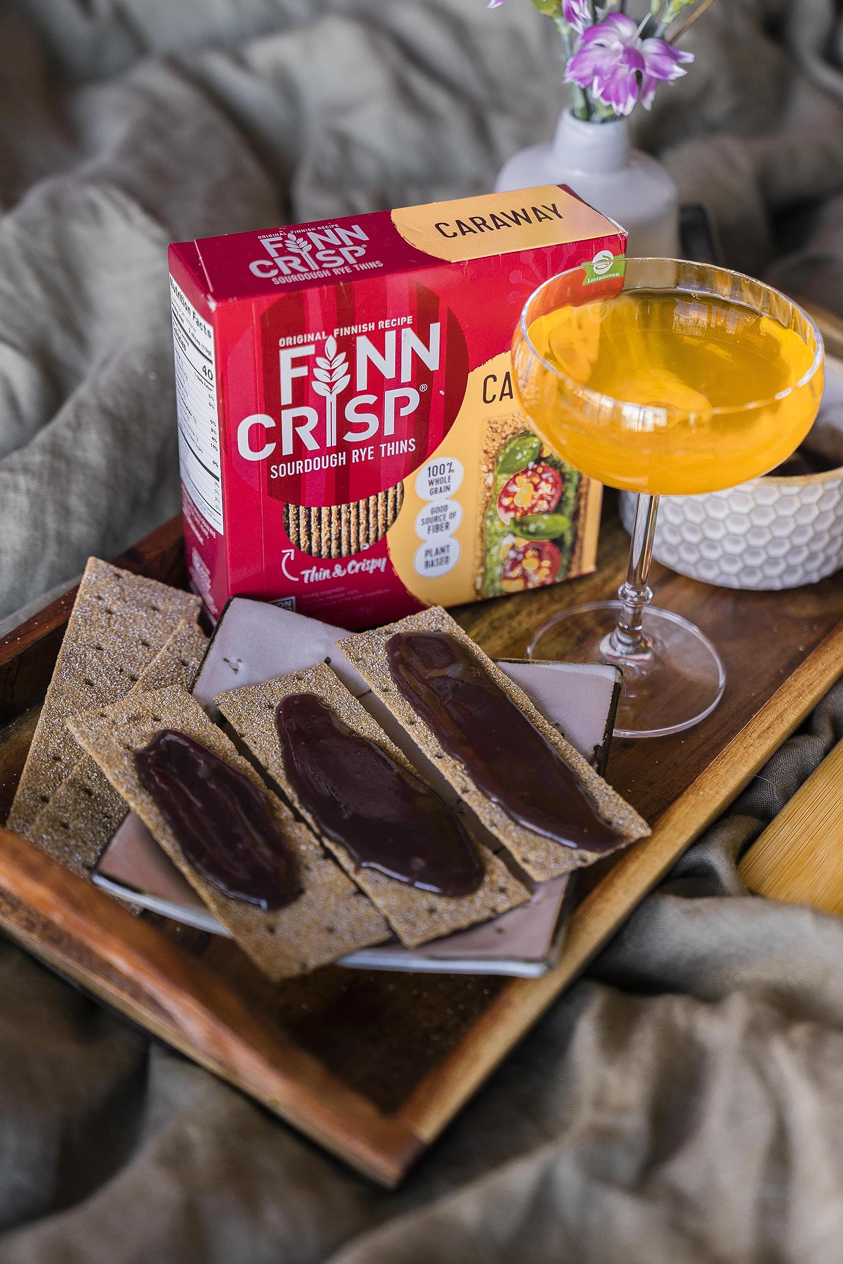 Finn Crisp Sourdough Rye Thins, Original Crispbread, 7 Ounce Boxes