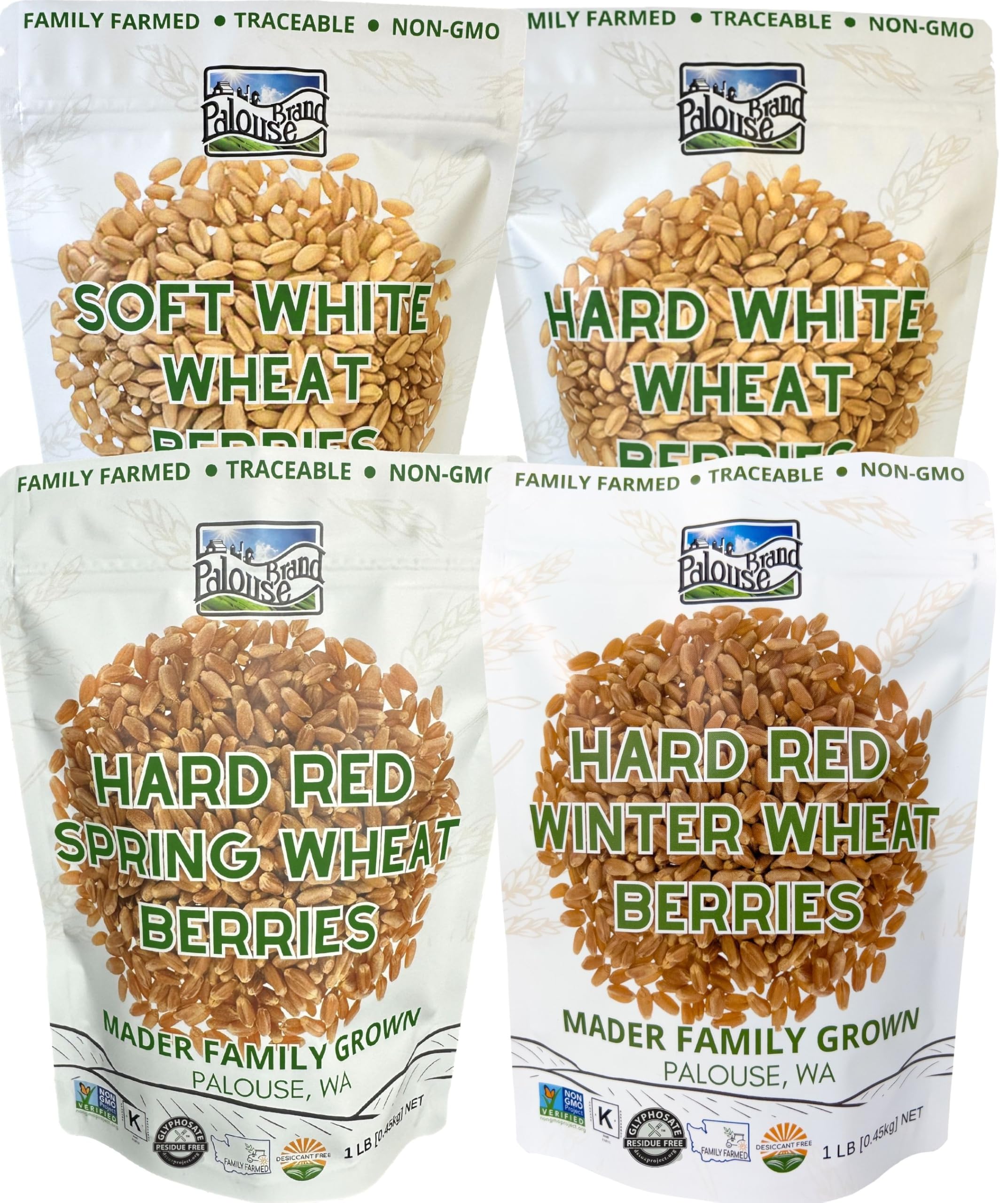 Hard Spring Wheat Berries Glyphosate Residue Free Non GMO 36 lbs