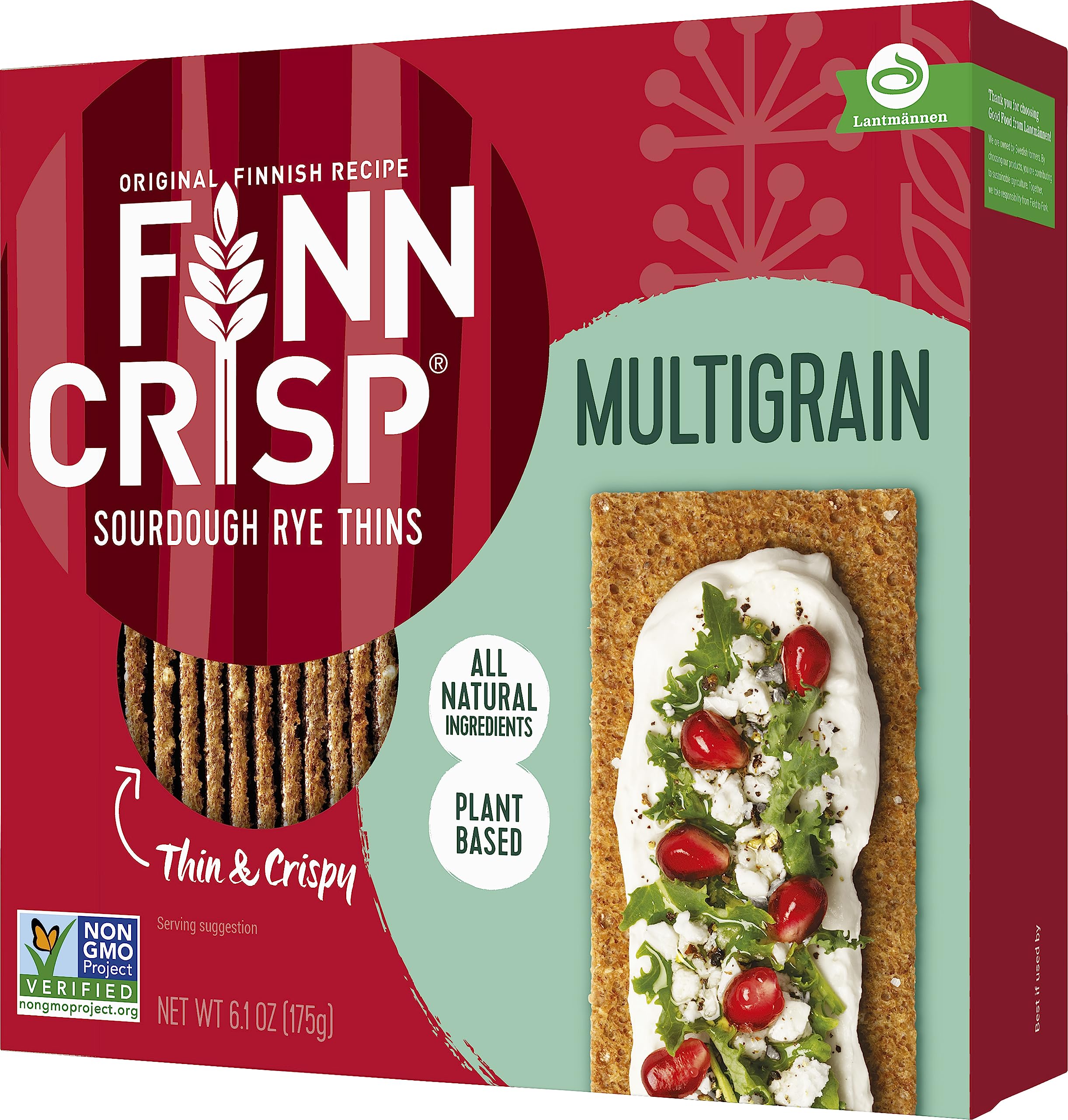 Finn Crisp Sourdough Rye Thins, Original Crispbread, 7 Ounce Boxes