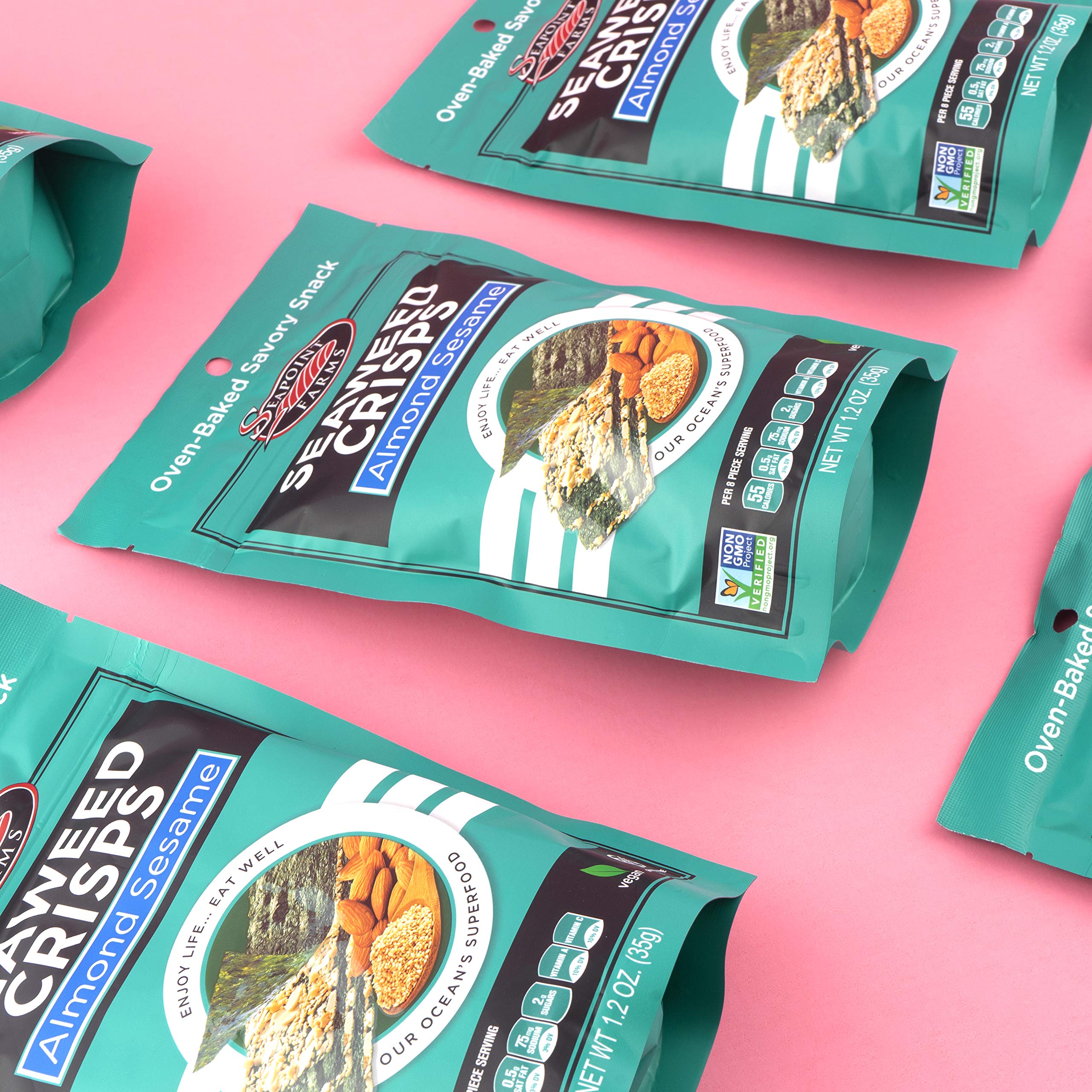 Almond Sesame Sea Salt Seaweed Crisps - Seapoint Farms